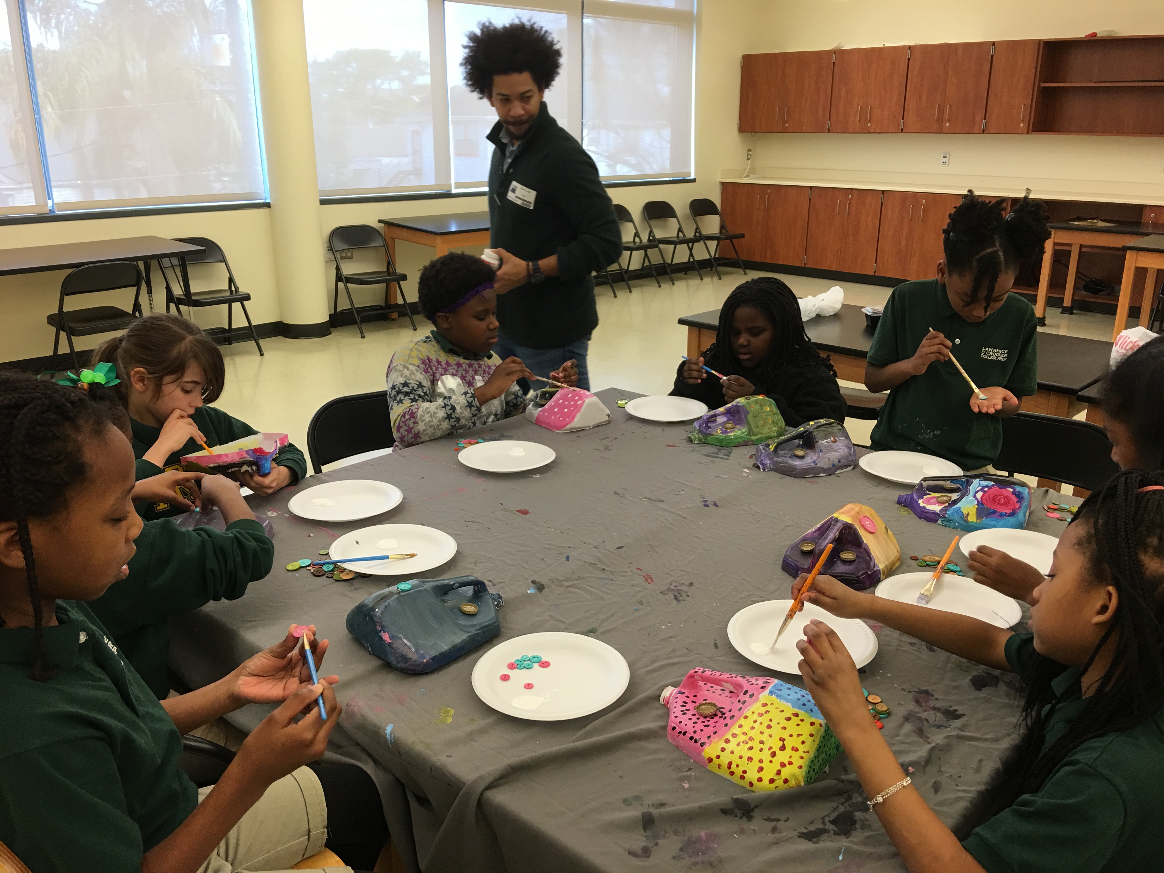 Students explore their emotions by taking part in Art Voice at Crocker College Prep, one of six New Orleans schools in the Trauma-Informed Collaborative.